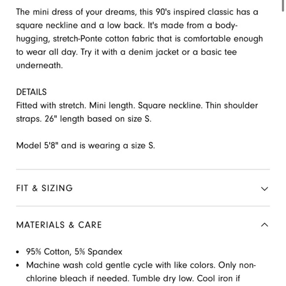 Oak + Fort Black Bodycon Ponte Knit Mini Dress Small Petite LBD Party Gothcore - Picture 7 of 9